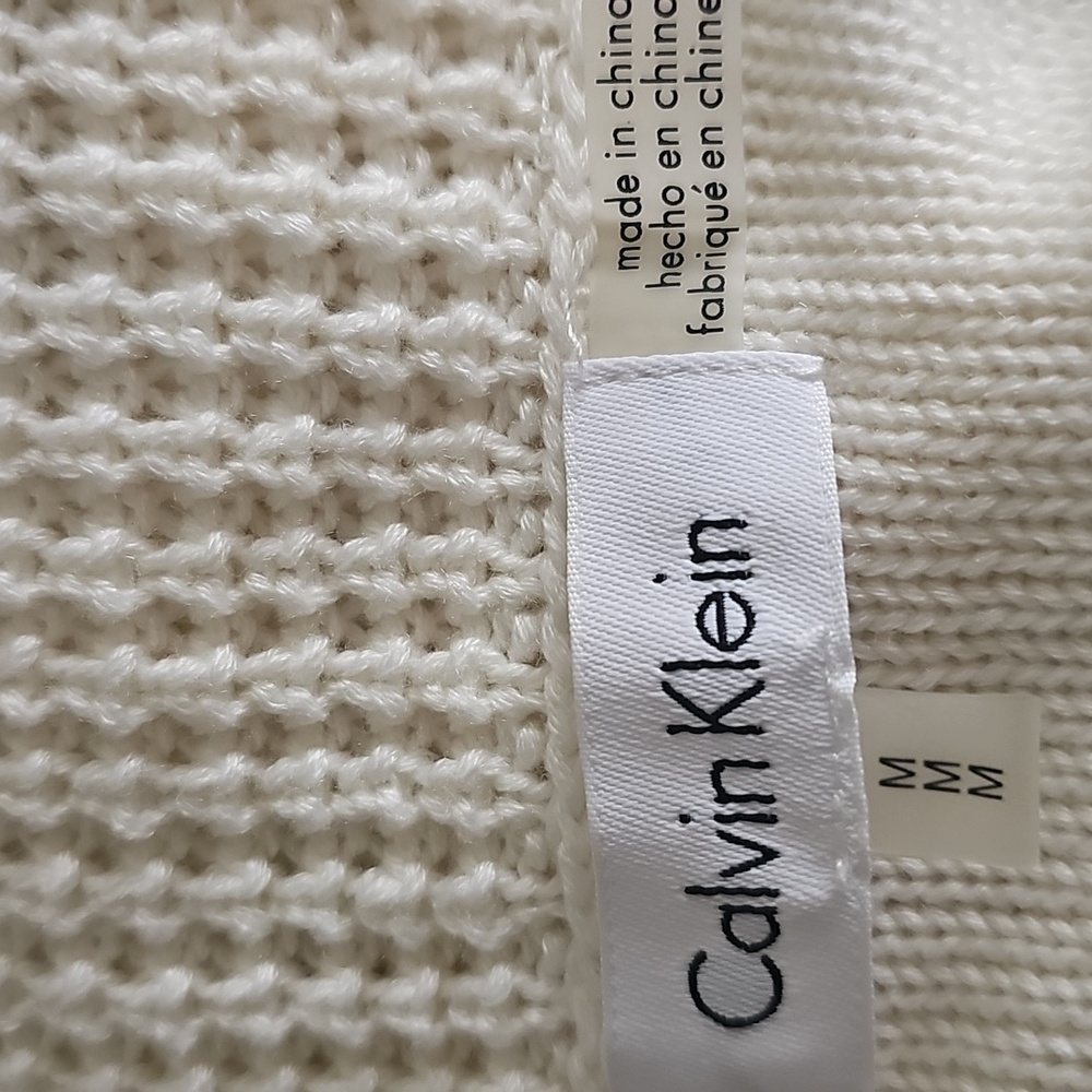 Calvin Klein Women's Cream Cowl Neck Sweater Tunic - Picture 6 of 9